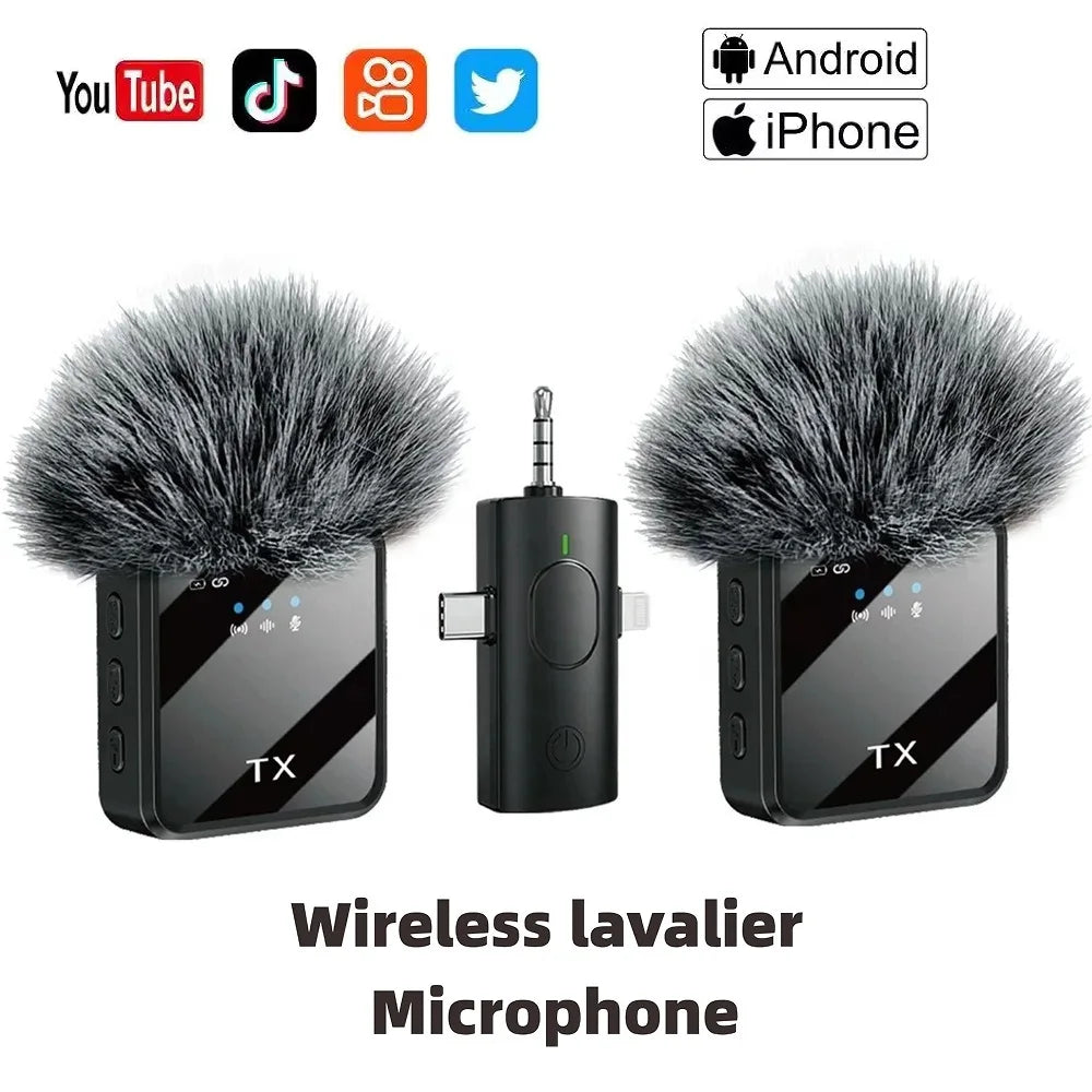Wireless Lavalier Microphone for Camera, Android, iPhone