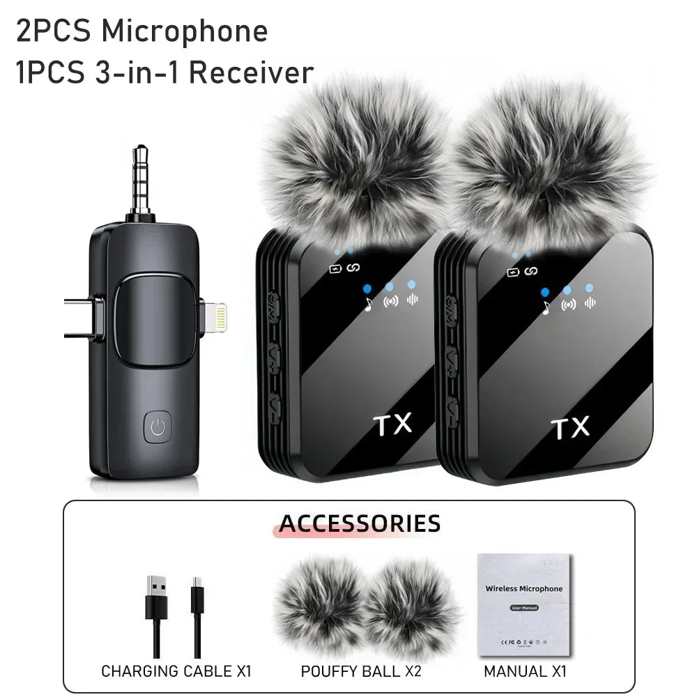 Wireless Lavalier Microphone for Camera, Android, iPhone