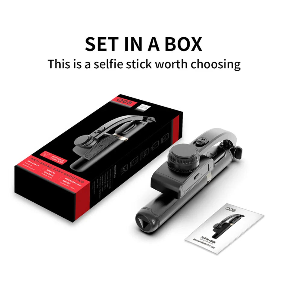 Gimbal Stabilizer Selfie Stick Tripod
